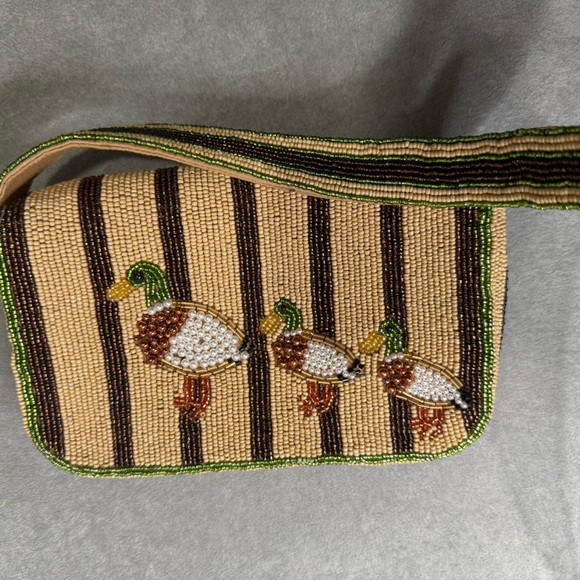 NEW Anthropologie The Fiona Beaded Bag: Animal Edition- Duck - Picture 5 of 7